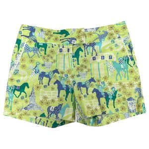 Lilly Pulitzer Rare Low Riders Print Shorts Kentucky Derby Equestrian Vintage 6